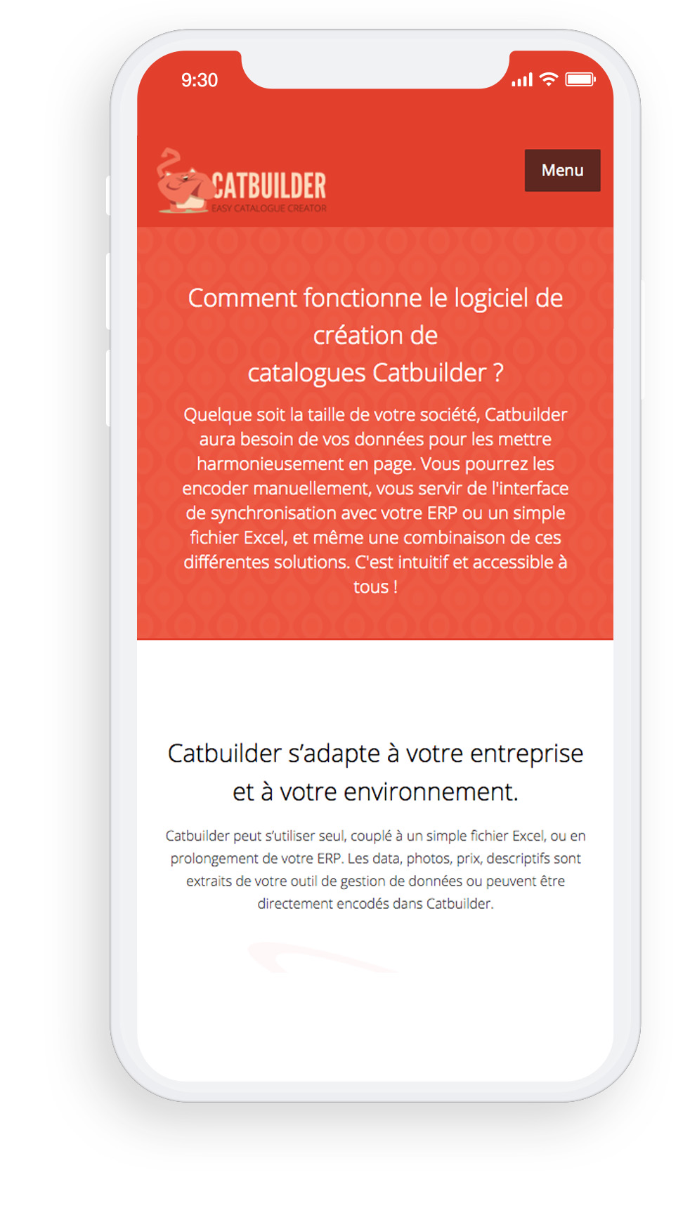 Catbuilder — fonctionnement du logiciel sur mobile
