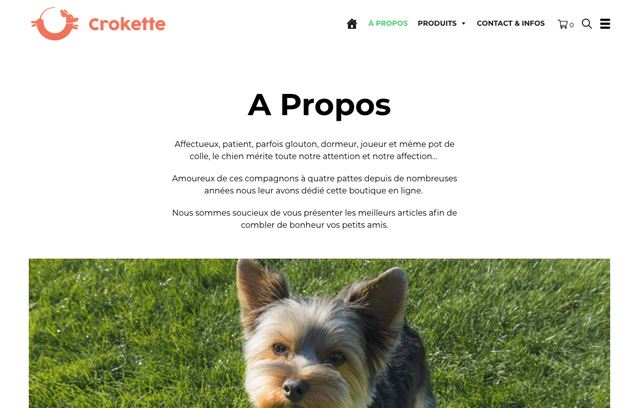 Crokette — page « À propos »