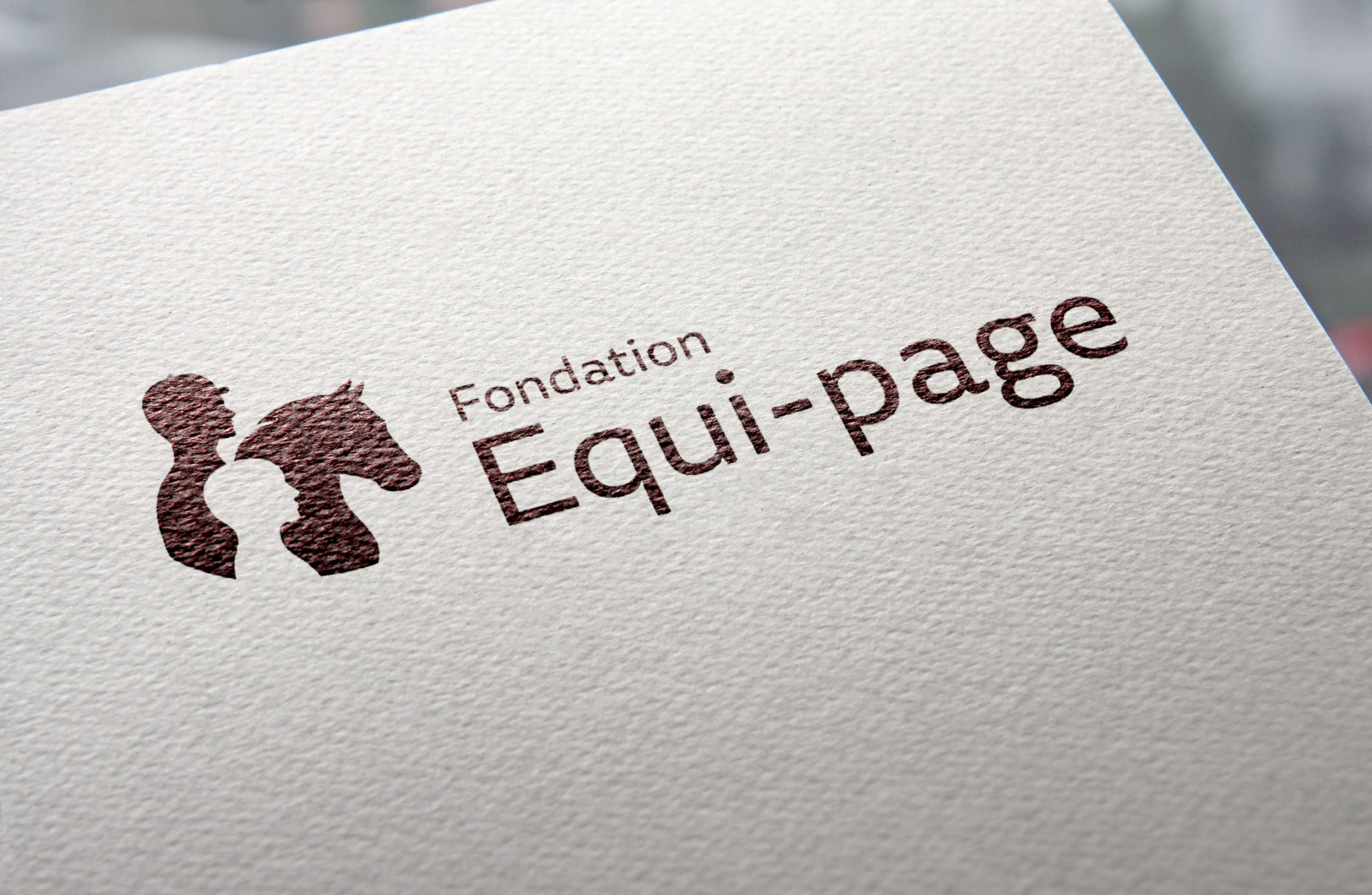 Logo Equi-page — logo imprimé sur papier